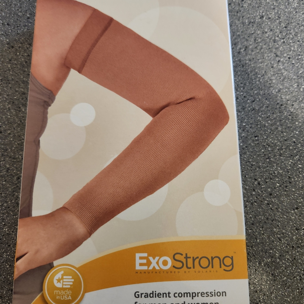 ExoStrong Women's Compression Arm Sleeve in Tan